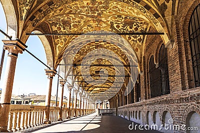 Palazzo Della Ragione, the external gallery. Padua, Editorial Stock Photo