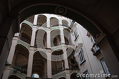Facade of the Palazzo dello Spagnuolo seen from a different perspective Stock Photo