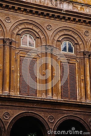 Palazzo Doria Pamphilj Courtyard Rome Stock Photo