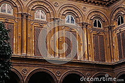 Palazzo Doria Pamphilj Courtyard Rome Stock Photo