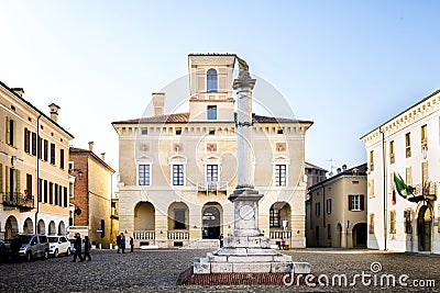 SABBIONETA â€“ MANTUA â€“ ITALY â€“ FEBRUARY 18, 2019: Ducal Palace in Sabbioneta, Mantua, Lombardy Editorial Stock Photo