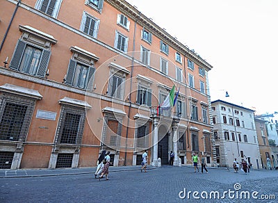 Palazzo Giustiniani palace in Rome Editorial Stock Photo
