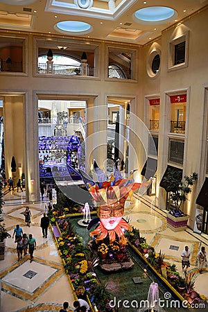 Palazzo Hotel shops at Las Vegas Editorial Stock Photo