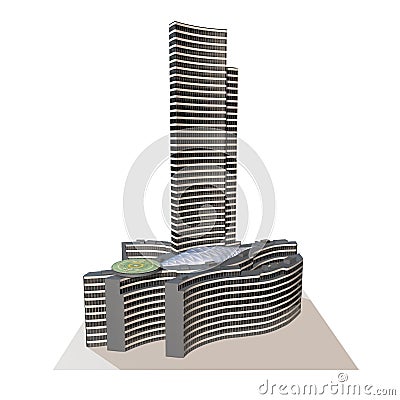 Palazzo Lombardia, Milan, Porta Nuova, skyscrapers. Lombardia region, Italy Stock Photo