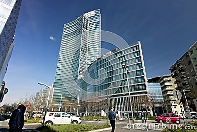 Milan. Italy. March 21 2019. Building headquarters of the Lombar Editorial Stock Photo