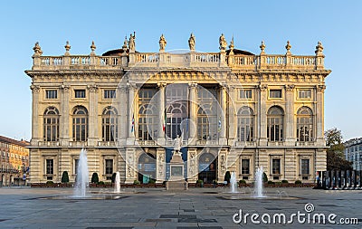 Palazzo Madama in the center of Turin Italy Editorial Stock Photo