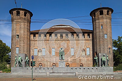 Palazzo Madama e Casaforte degli Acaja Editorial Stock Photo