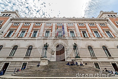 Palazzo Montecitorio, building of the italien Parliament Editorial Stock Photo