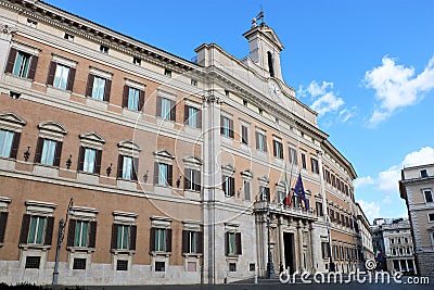 Palazzo Montecitorio. Rome, Italy Editorial Stock Photo