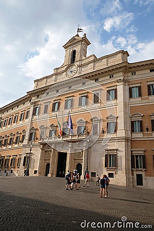 Palazzo Montecitorio, Rome Editorial Stock Photo