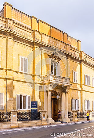 Palazzo Parisio in Naxxar, Malta Editorial Stock Photo