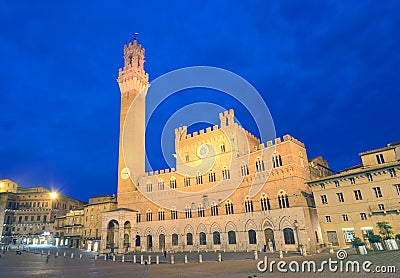 Palazzo Publico and Torre del Mangia Stock Photo