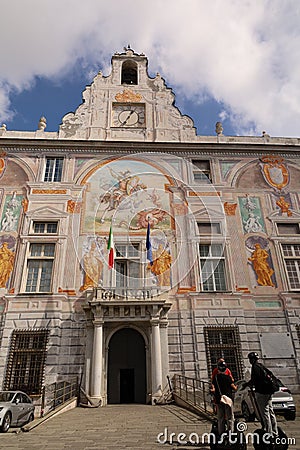 Palazzo San Giorgio, Genova Editorial Stock Photo