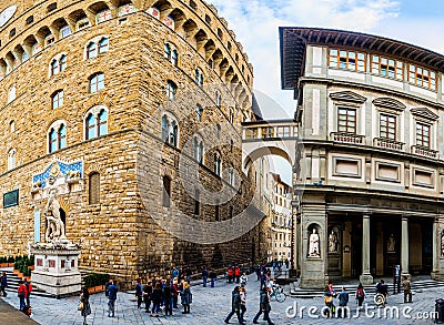Palazzo Vecchio is town hall of Florence, Italy Editorial Stock Photo