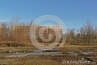 Paldiski, remains of an old Soviet city in Estonia Editorial Stock Photo