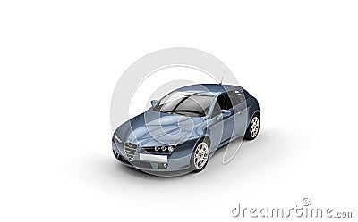 Pale Blue Car Stock Photo