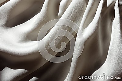 Pale grey chiffon in soft folds Stock Photo