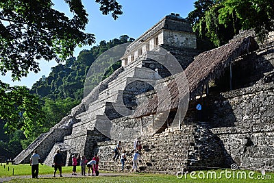 Palenque. Temple of the Inscriptions. Editorial Stock Photo