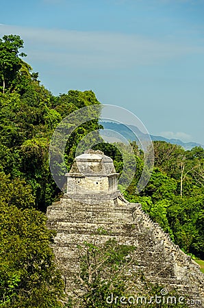 Palenque Temple Stock Photo