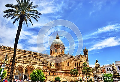 Palermo Cathedral in hdr Stock Photo