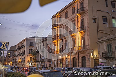 Palermo building at sunset 2 Editorial Stock Photo