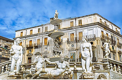 Palermo piazza pretoria also known as the square of shame piazza Stock Photo