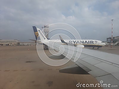 2021.09.28 Palermo Punta Raisi Airport, Ryanair low cost airline flying to Italy Editorial Stock Photo