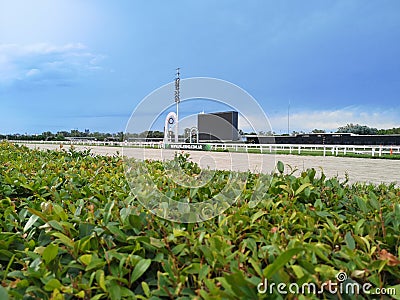 Palermo racecourse in Buenos Aires for events Blue sky grass and nature Stock Photo