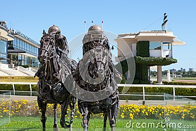 Palermo Racecourse sculptures, Buenos Aires Editorial Stock Photo