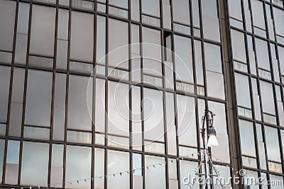 Palermo, Sicily, Italy, Abstract patterns of looking glass of a contemporary office building Editorial Stock Photo