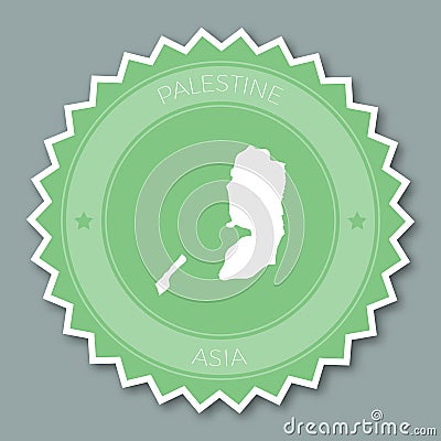 Palestine badge flat design. Vector Illustration