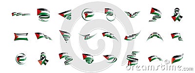 Palestine flag, vector illustration on a white background Vector Illustration