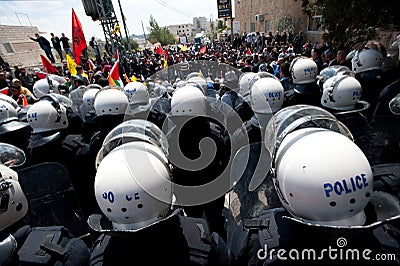 Palestinian riot police Editorial Stock Photo