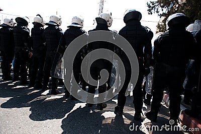 Palestinian riot police Editorial Stock Photo