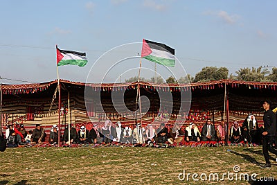 Palestinians participate in the commemoration of Land Day Editorial Stock Photo