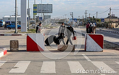 The Rafah border crossing opened after reconciliation talks between Hamas and Fatah in Cairo, mediated by Egypt Editorial Stock Photo