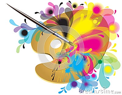 Palette of the artist Stock Photo