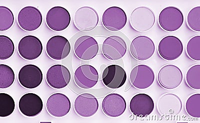 Palette of colorful watercolors. Stock Photo