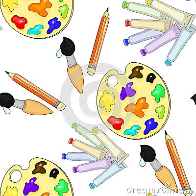The palette for drawing paints. vector illustration Vector Illustration