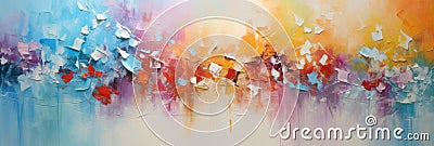 palette knife textured painting abstract background art Detailed texture of brush strokes Abstract Colorful artwork oi dabs paint Stock Photo