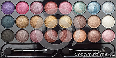 Palette shadow eyes makeup Stock Photo