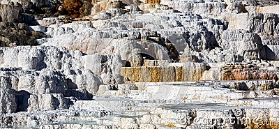 Palette Springs. Devils thumb at the Mammoth Hot Springs. Yellowstone National Park. Wyoming. USA. Stock Photo