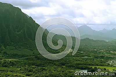 Pali lookout Stock Photo