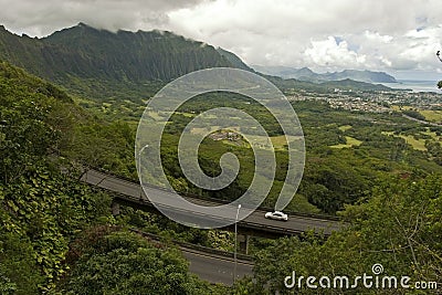 Pali lookout Stock Photo