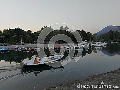 Palinuro - Boat on the Mingard Editorial Stock Photo