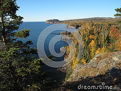 Palisade Head on Lake Superior North Shore Stock Photo