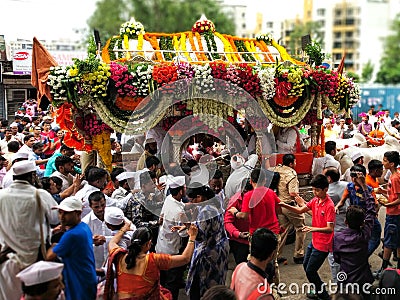 palkhi pune to pandharpur Editorial Stock Photo