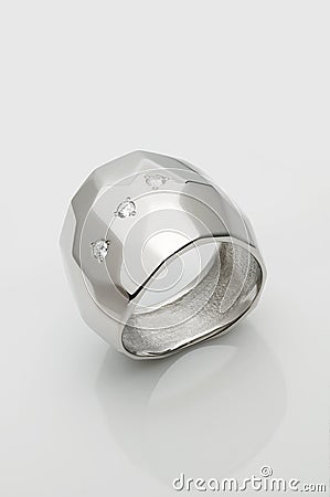 Palladium/ Platinum ring Stock Photo