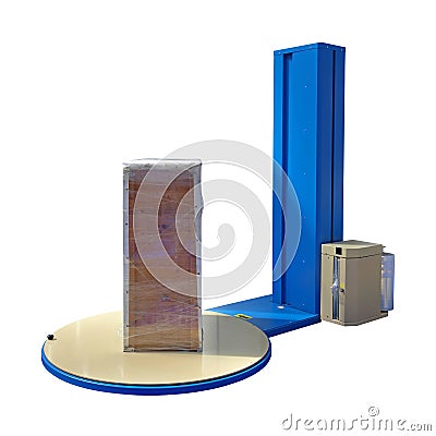 Pallet Stretch Wrapping Stock Photo