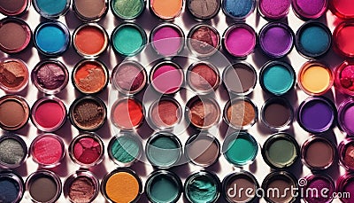 Colorful eyeshadows Stock Photo